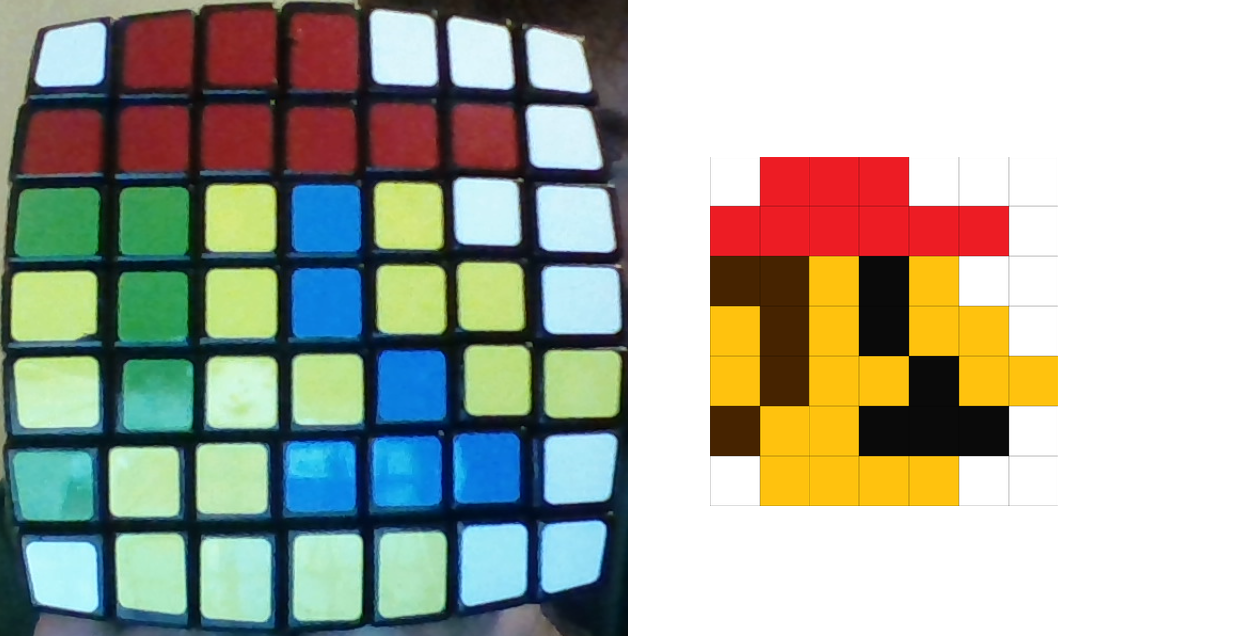 1242x636 I Tried Drawing Mario On A Rubik's Cube Mildlyinteresting - Rubiks Cube Drawing