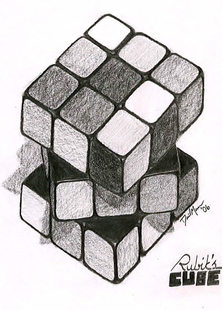 757x1055 rubix cube drawing in cube, art, drawing - Rubiks Cube Drawing