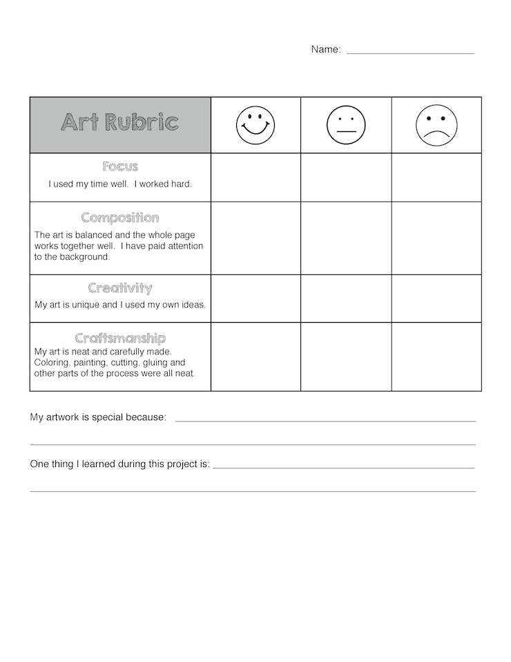 Rubrics For Drawing at Explore collection of