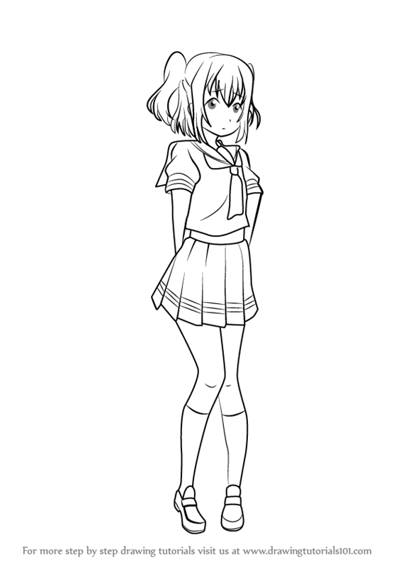 566x800 learn how to draw ruby kurosawa from love live! sunshine!! - Ruby Drawing