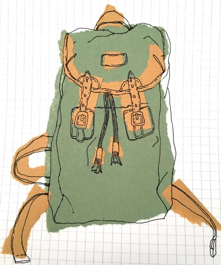 770x922 green rucksack fashion illustration drawing - Rucksack Drawing