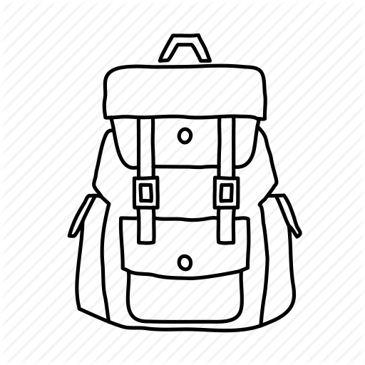 512x512 adventure, backpack, camping, hiking, outdoor, recreation - Rucksack Drawing