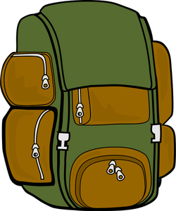 250x300 vector illustration of a rucksack drawing - Rucksack Drawing