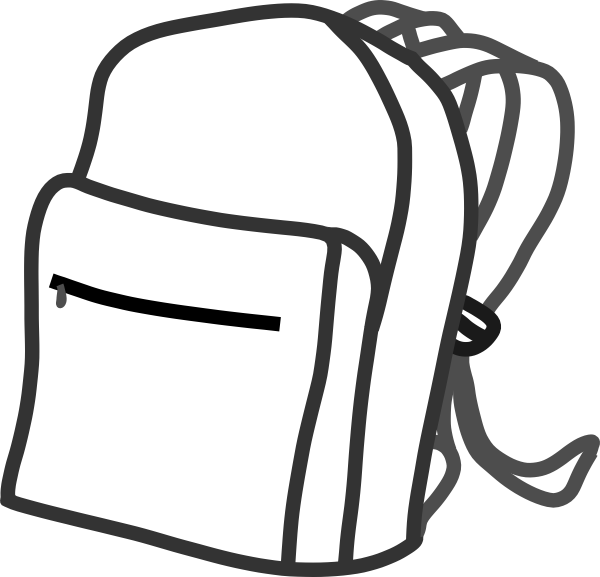 600x577 backpack clip art - Rucksack Drawing