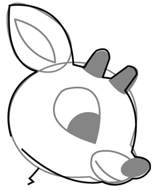 300x374 how to draw rudolph the red nosed reindeer step - Rudolph Drawing