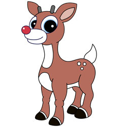 250x250 rudolph the red nosed reindeer drawing lesson - Rudolph Drawing