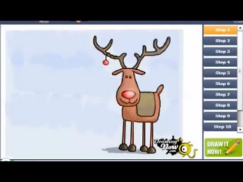 480x360 how to draw rudolph the red nosed reindeer - Rudolph The Red Nosed Reindeer Drawing
