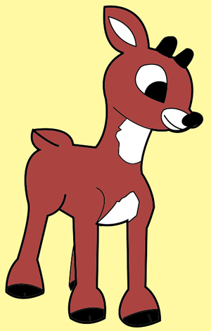 300x470 how to draw rudolph the red nosed reindeer step - Rudolph The Red Nosed Reindeer Drawing