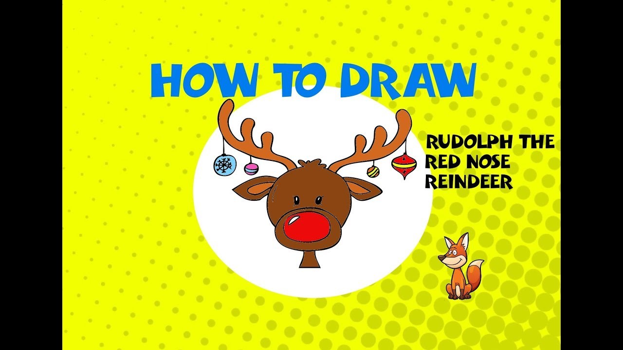 1280x720 how to draw rudolph the red nose reindeer learn to draw - Rudolph The Red Nosed Reindeer Drawing
