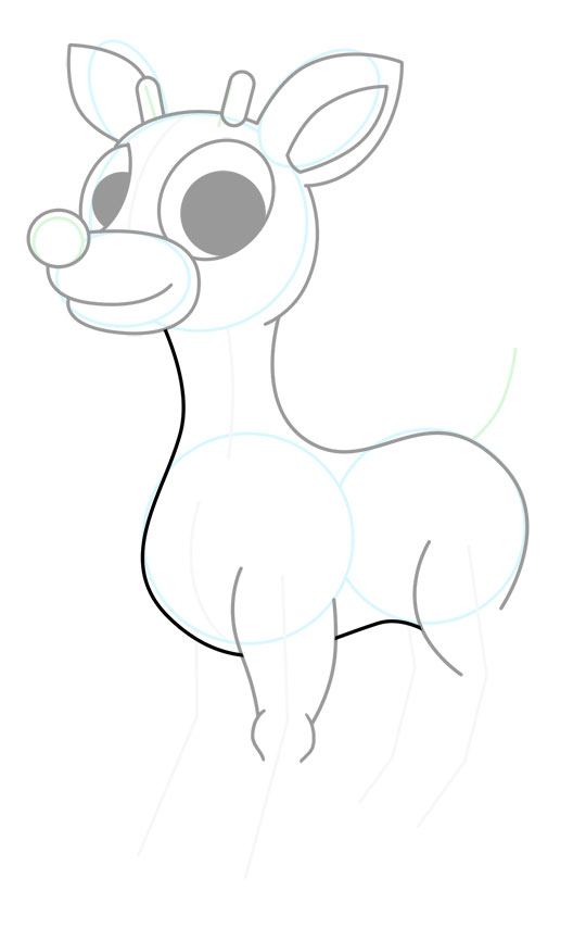 540x854 rudolph the red nosed reindeer drawing lesson - Rudolph The Red Nosed Reindeer Drawing