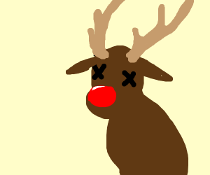 300x250 dead rudolph the red nosed reindeer drawing - Rudolph The Red Nosed Reindeer Drawing
