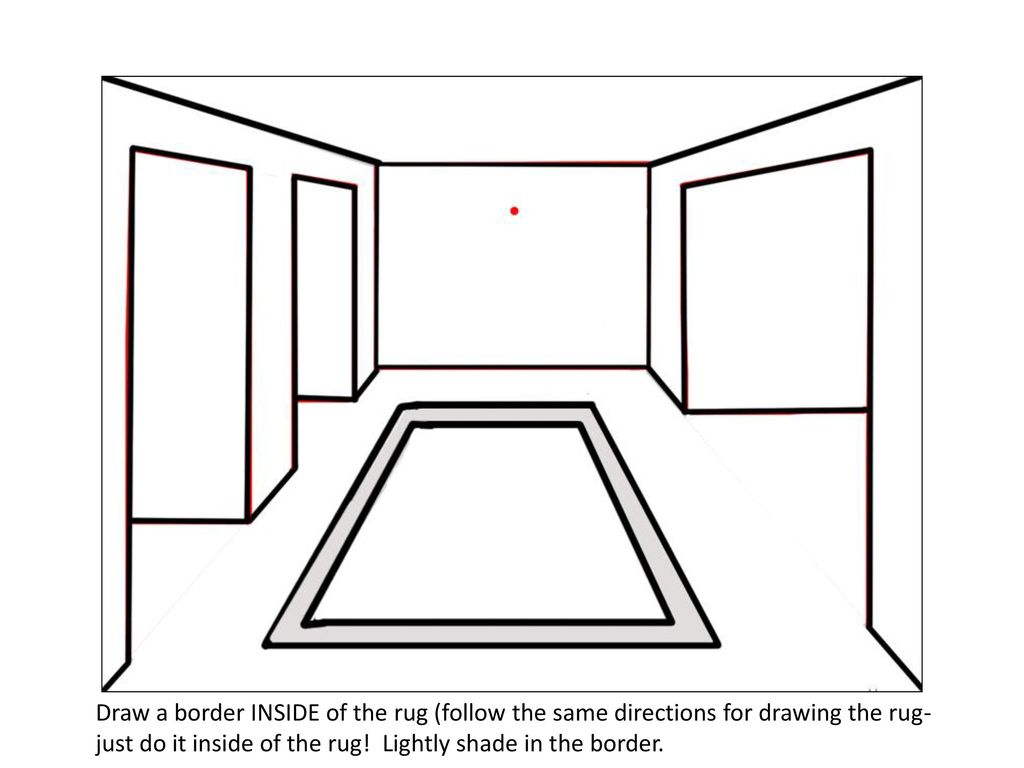 1024x768 drawing alcoves using one point perspective - Rug Drawing