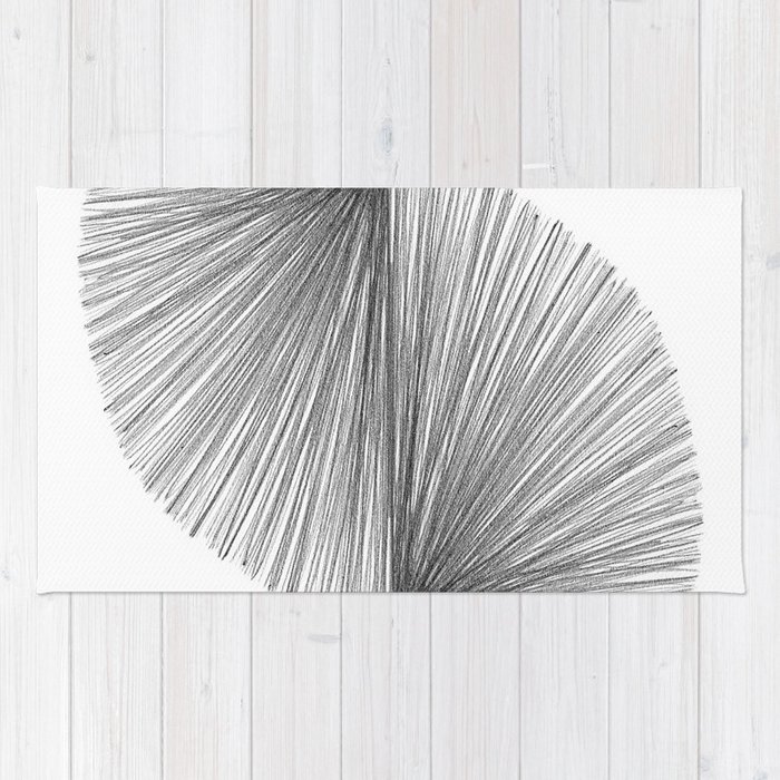 700x700 mid century modern geometric abstract s shape line drawing pattern - Rug Drawing