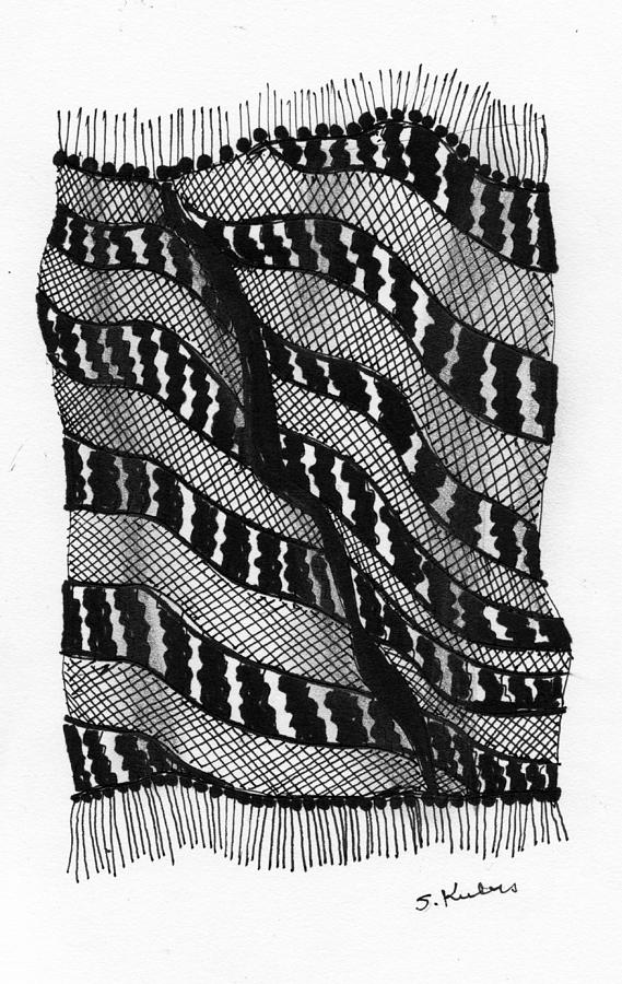 569x900 woven rug drawing - Rug Drawing