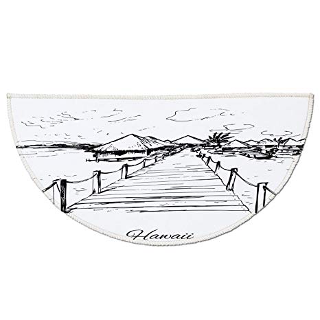 466x466 half round door mat entrance rug floor mats,hawaiian - Rug Drawing