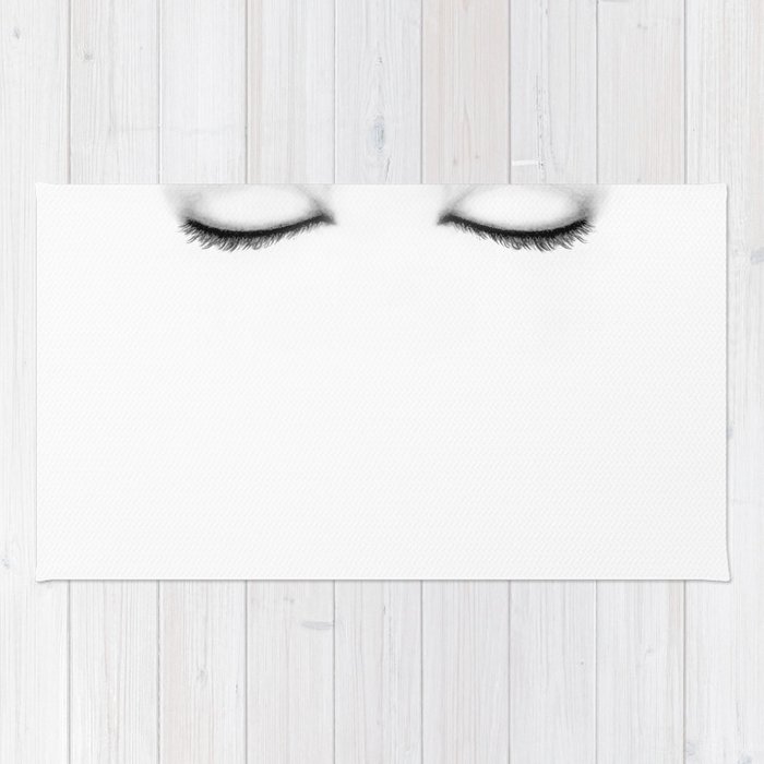 700x700 closed eyes original sketch drawing - Rug Drawing