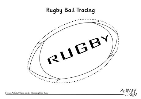 460x325 rugby colouring pages - Rugby Ball Drawing