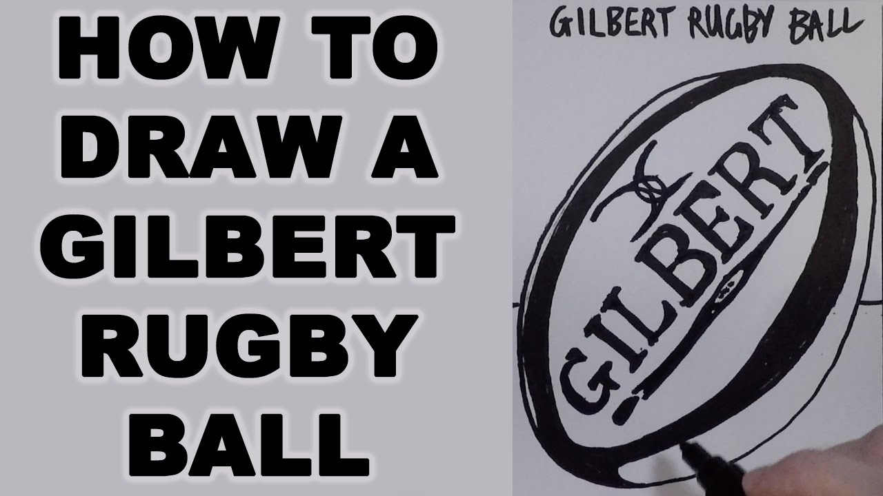 1280x720 how to draw a gilbert rugby ball - Rugby Ball Drawing