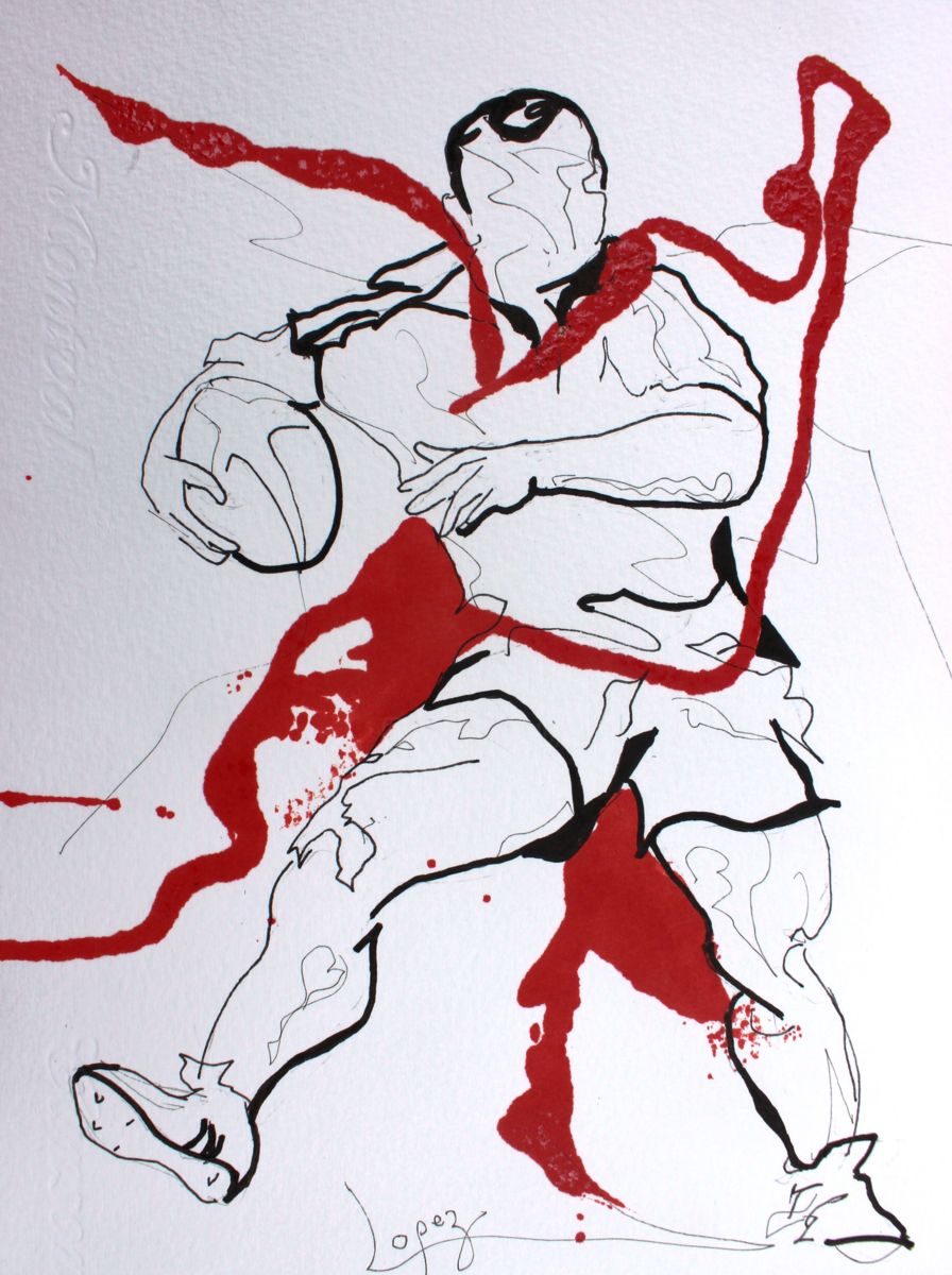 896x1200 rouge rugby drawing - Rugby Drawing
