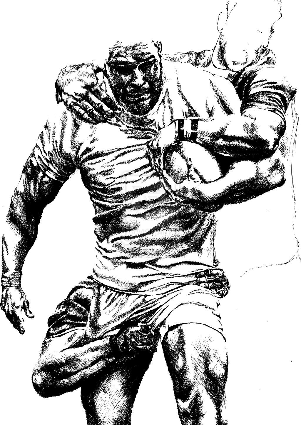 1024x1445 rugby player drawing nick easter rugby player - Rugby Drawing