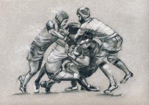 300x212 rugby tangle original rugby drawing rugby gift paulette - Rugby Drawing