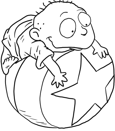 400x453 how to draw tommy from the rugrats with easy step - Rugrats Drawing