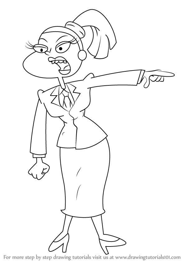 598x844 learn how to draw charlotte pickles from rugrats - Rugrats Drawing