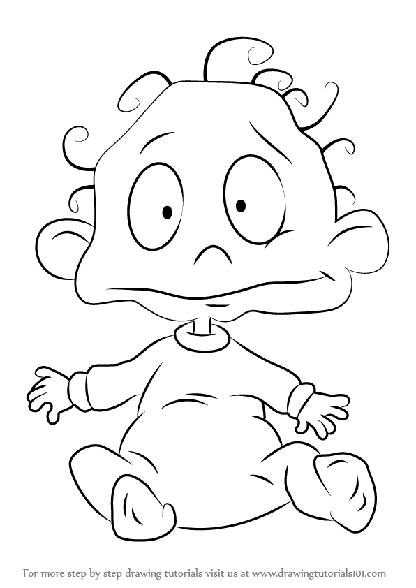 596x842 learn how to draw dil pickles from rugrats - Rugrats Drawing