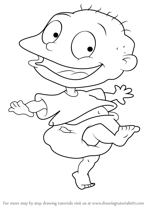 598x842 learn how to draw tommy from rugrats - Rugrats Drawing