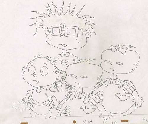 500x417 rugrats original production cel pencil drawing nicktoons seal - Rugrats Drawing