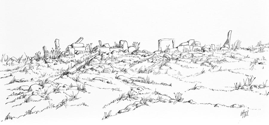 900x419 house in ruins drawing - Ruins Drawing