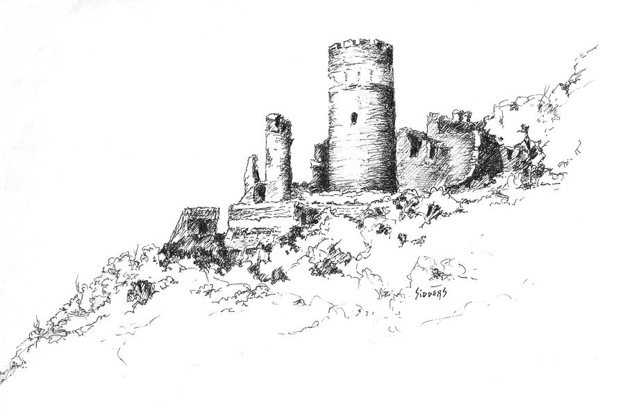 900x600 ruins of furstenburg castle drawing - Ruins Drawing