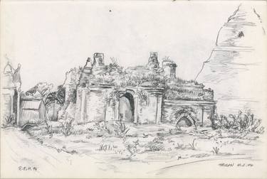 375x252 sketch of bagan temple ruins drawing - Ruins Drawing