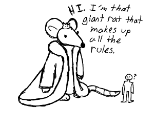 300x250 I'm The Giant Rat That Makes All Of The Rules Drawing - Rules Drawing
