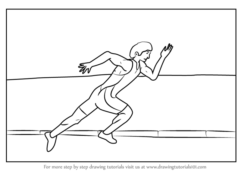 800x566 learn how to draw a cartoon runner - Runner Drawing