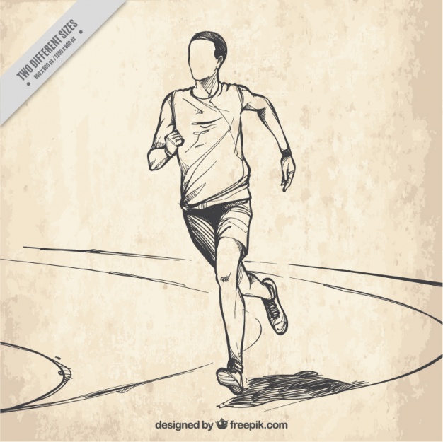 626x625 background of hand drawn runner stock images - Runner Drawing