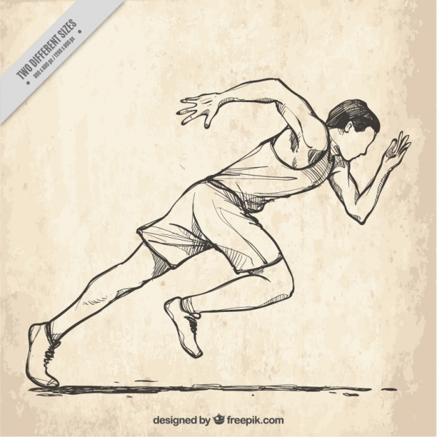 626x625 background of runner sketch stock images - Runner Drawing