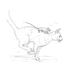 300x300 Running Away Drawing - Running Away Drawing