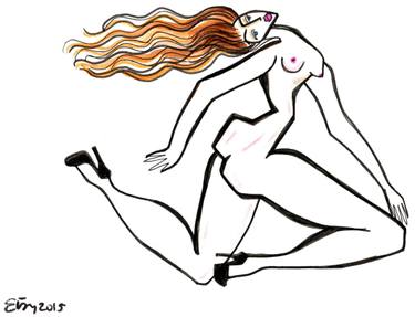 375x287 Running Away From It Drawing - Running Away Drawing