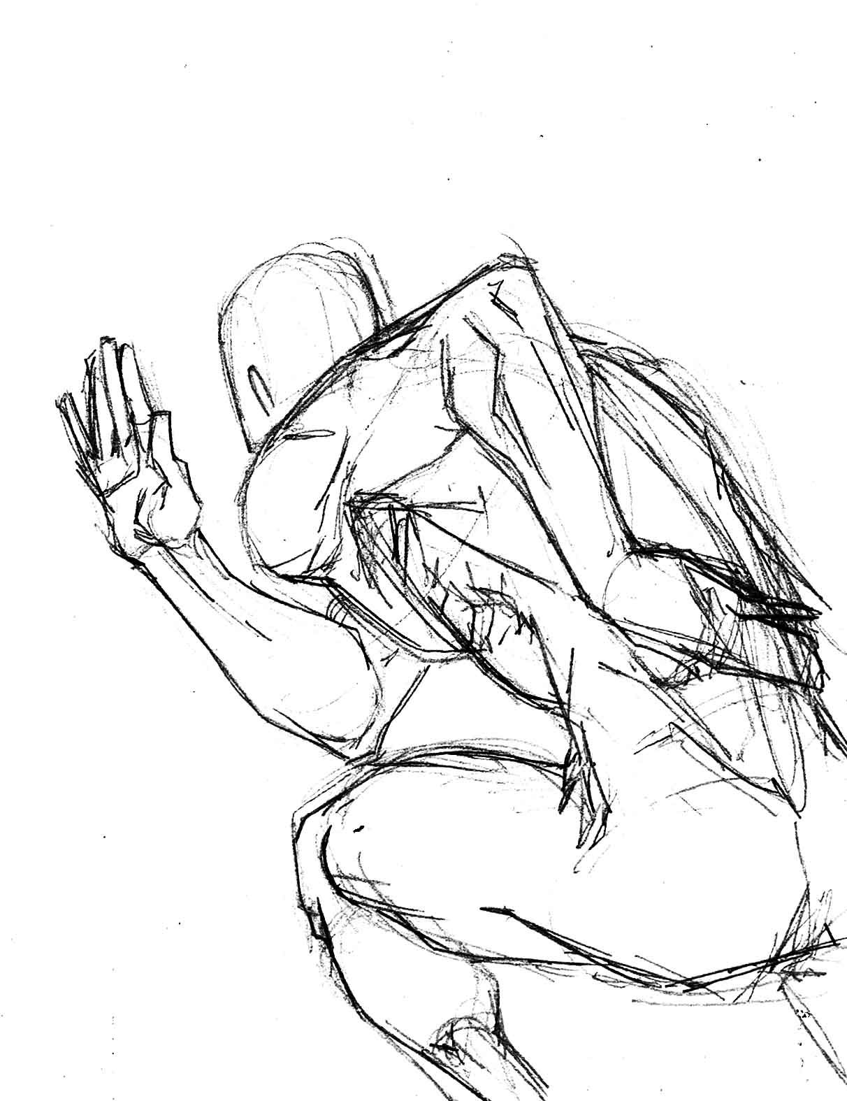 1212x1575 Running Away Drawing - Running Away Drawing