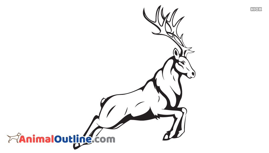 934x534 Running Deer Outline Drawing - Running Deer Drawing