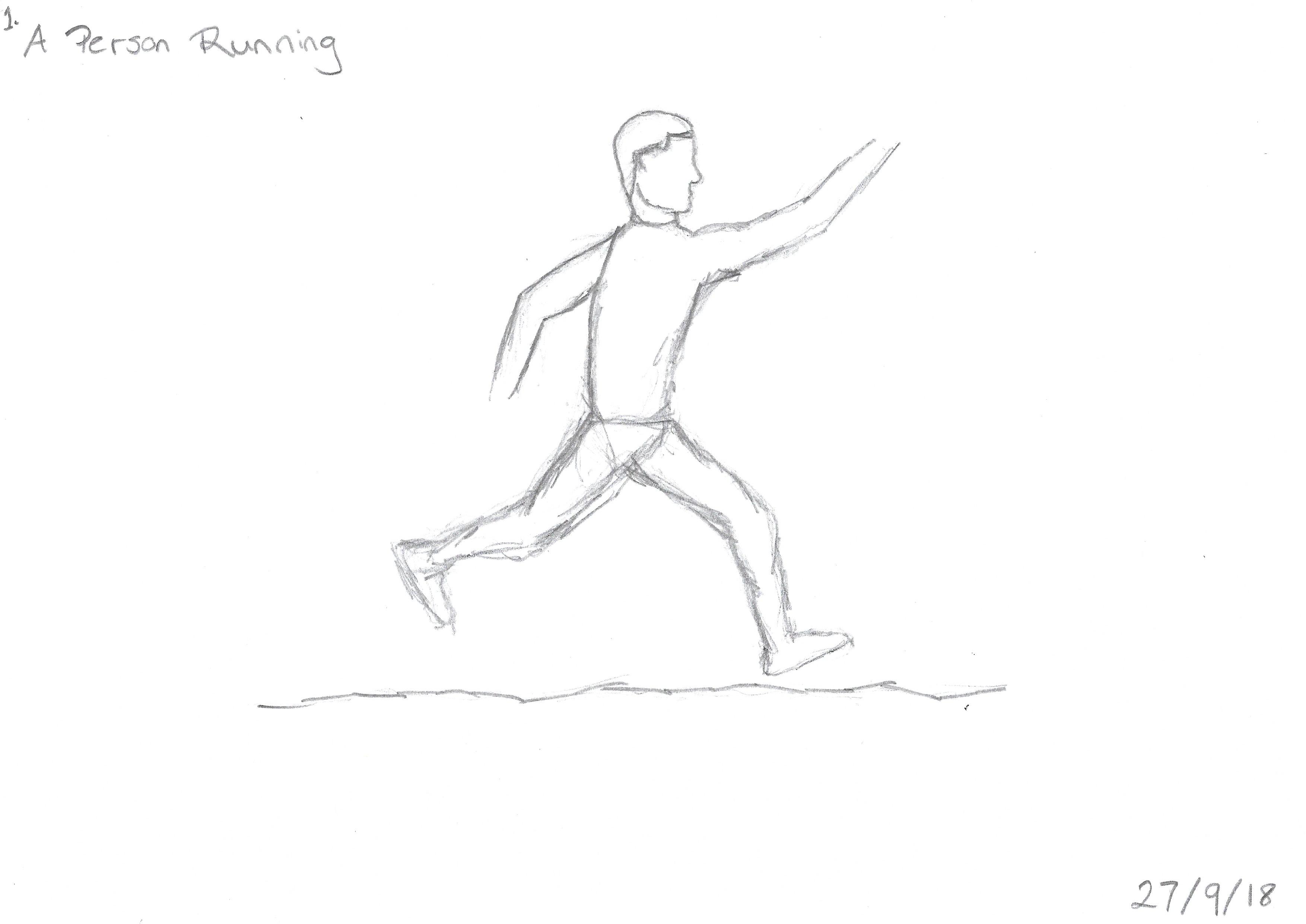 3507x2481 A Person Drawing R A W - Running Drawing