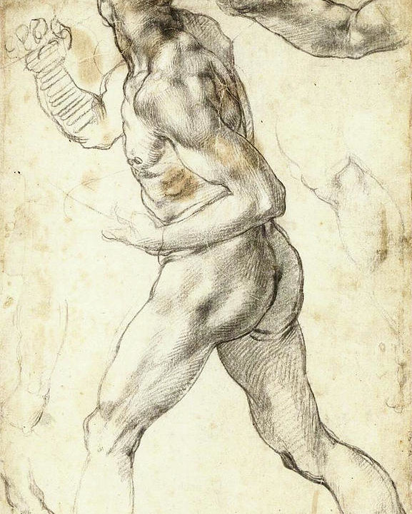 577x721 figure study of a running man poster - Running Figure Drawing