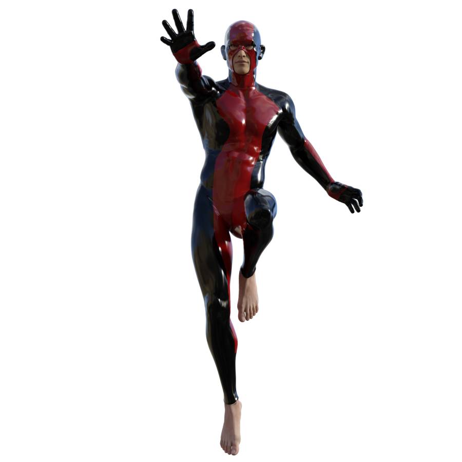 900x900 Figure Drawing Pose Ofmale, Superhero, Action, Flying, Jumping - Running Figure Drawing