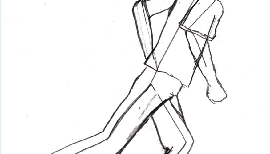 877x500 How To Draw Person Running Our Pastimes - Running Figure Drawing