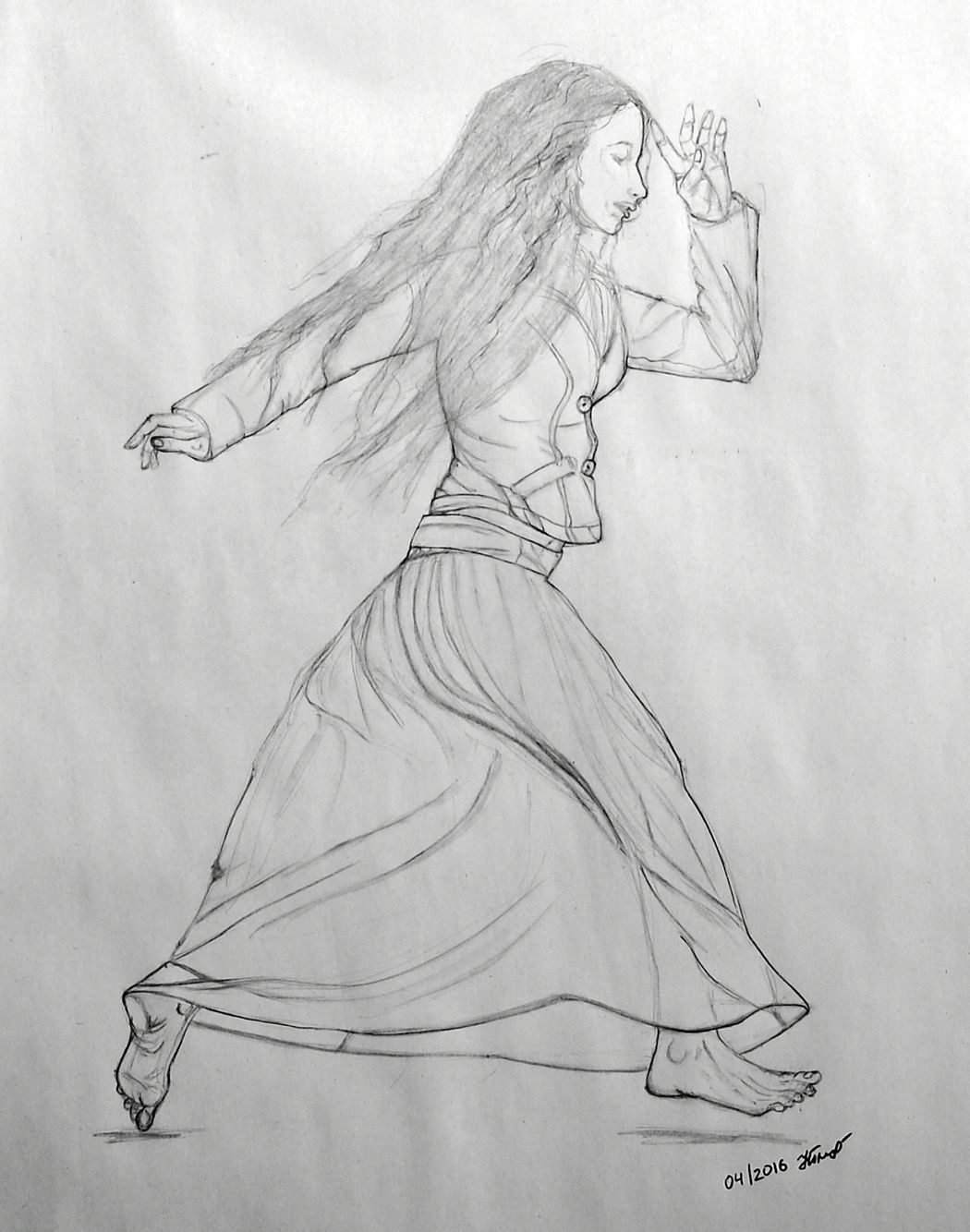 1050x1334 Running Girl Figure Drawing - Running Figure Drawing