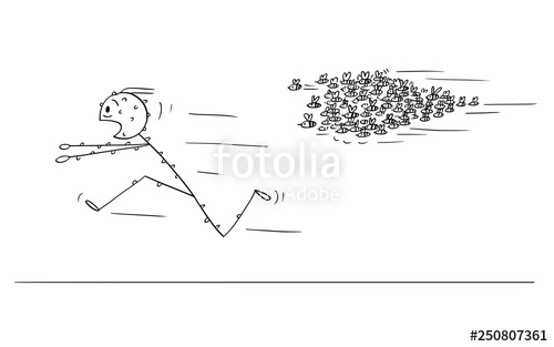 500x313 cartoon stick figure drawing conceptual illustration of man - Running Figure Drawing