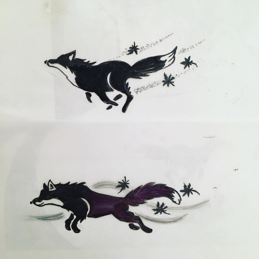 1024x1024 Running Fox My Design - Running Fox Drawing