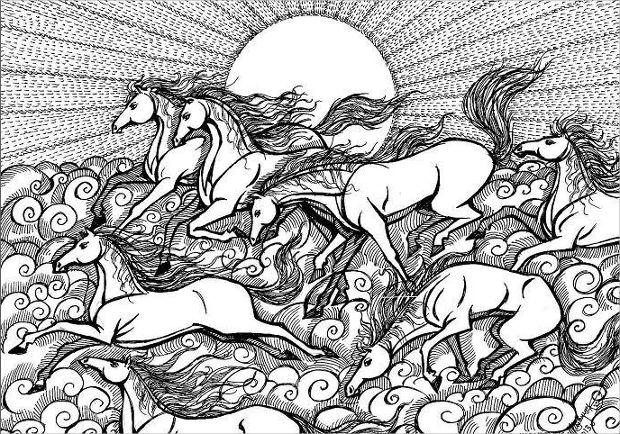620x434 Horse Drawings, Art Ideas Design Trends - Running Horse Drawing