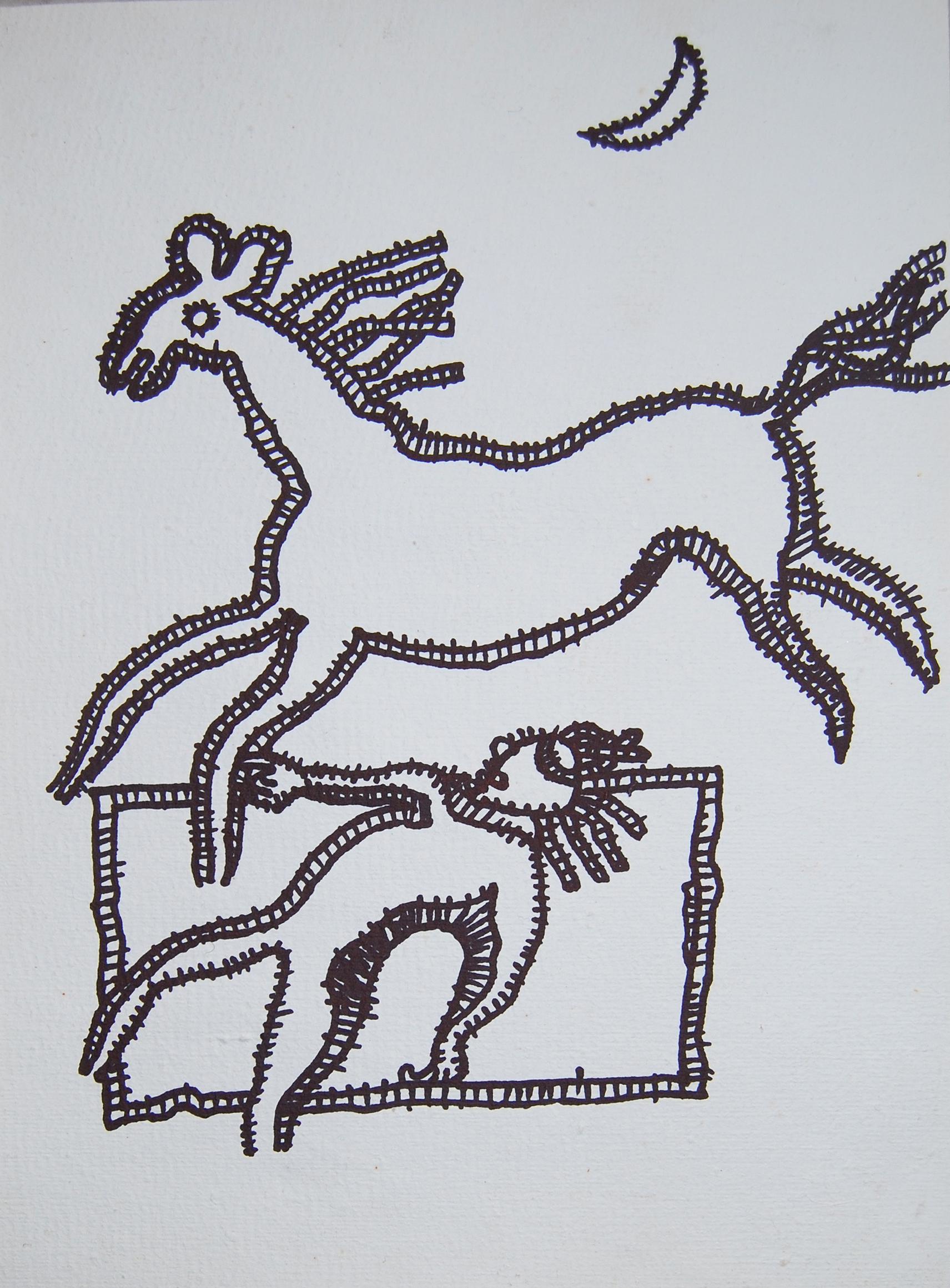 1711x2321 Prakash Karmarkar - Running Horse Drawing